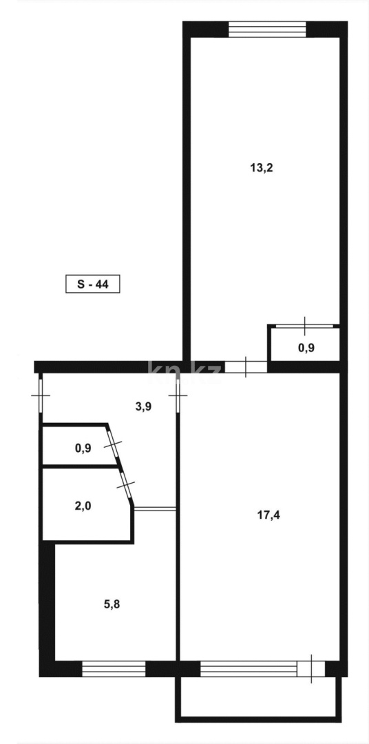Продажа 2-комнатной квартиры, 44 м², пр. Республики в Караганде - фото 9