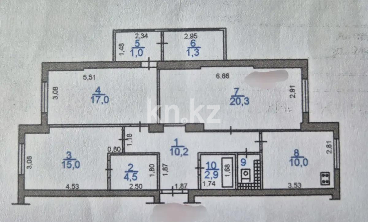 Продажа 3-комнатной квартиры, 84 м², ул. Макатаева, дом  131/1 - Продажа  трехкомнатных квартир в Алматы без посредников фото 6 из 6