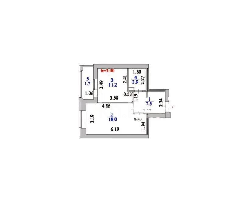 Продажа 2-комнатной квартиры, 43 м², ул. Калдаякова, дом  59 стр - Продажа квартир в Астане без посредников фото 1 из 1