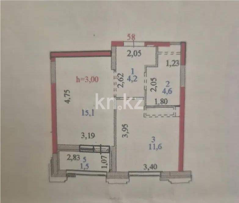 Продажа 1-комнатной квартиры, 37 м², ул. Сарайшык, дом  2 в Астане