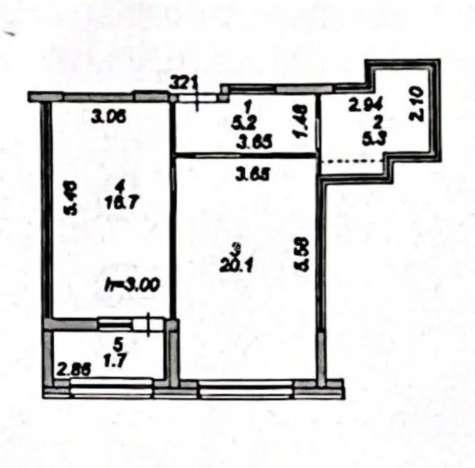 Продажа 2-комнатной квартиры, 49 м² в Астане