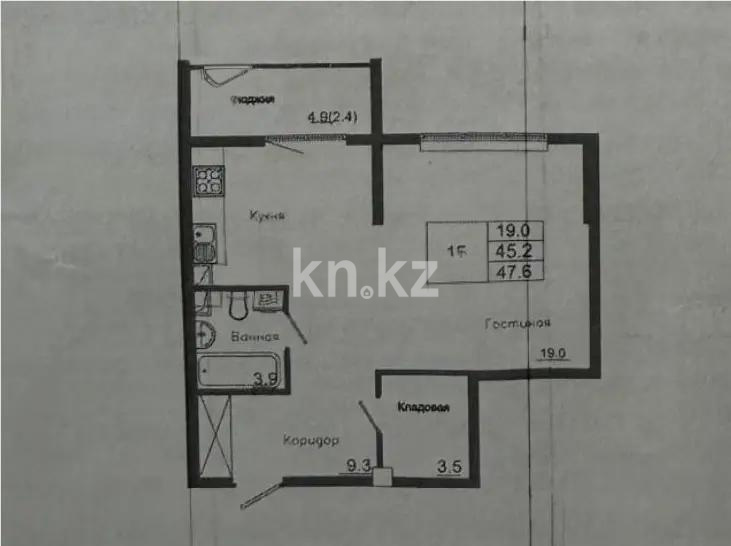 Продажа 2-комнатной квартиры, 47.7 м² в Алматы - фото 4