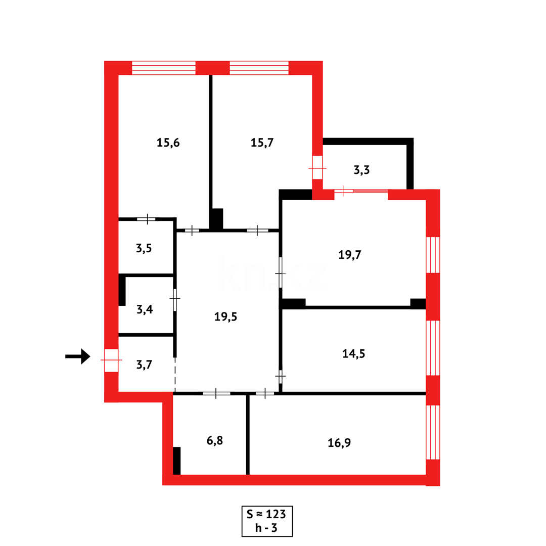 Продажа 4-комнатной квартиры, 125 м² - Продажа квартир в Караганде - страница 65 фото 21 из 21