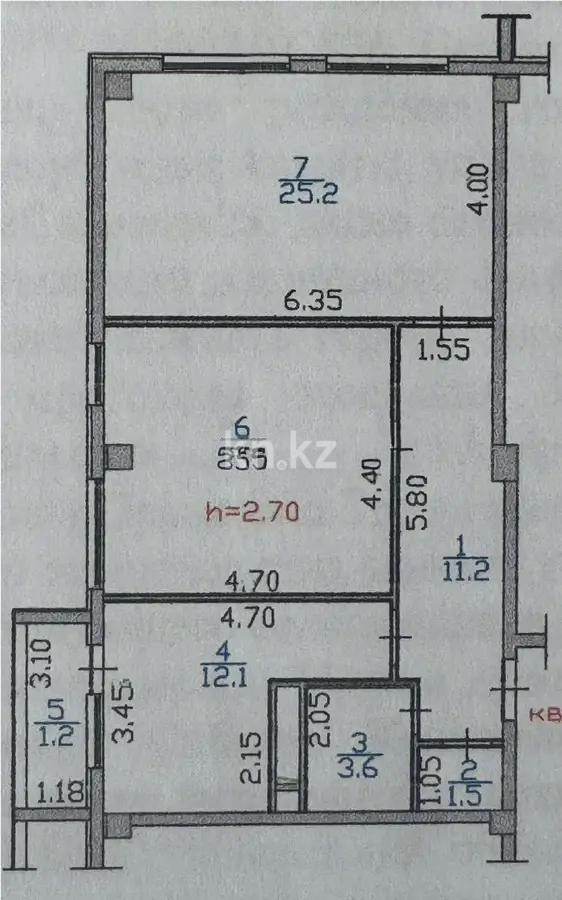 Продажа 2-комнатной квартиры, 75.5 м², ул. Жунисова, дом  2/13 - Продажа квартир в Алматы фото 6 из 6