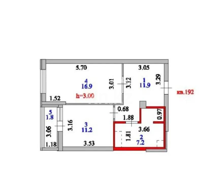 Продажа 1-комнатной квартиры, 49 м², ул. Бухар жырау, дом  32/1 - Продажа  однокомнатных квартир в новостройках Астаны фото 1 из 1