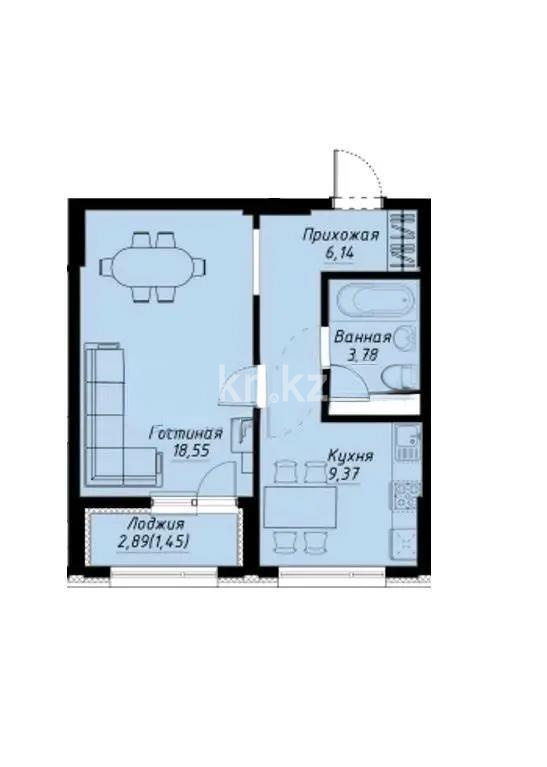 Продажа 1-комнатной квартиры, 41 м², ул. Е-430, дом  1 стр - Продажа  однокомнатных квартир в новостройках Астаны без посредников фото 1 из 1
