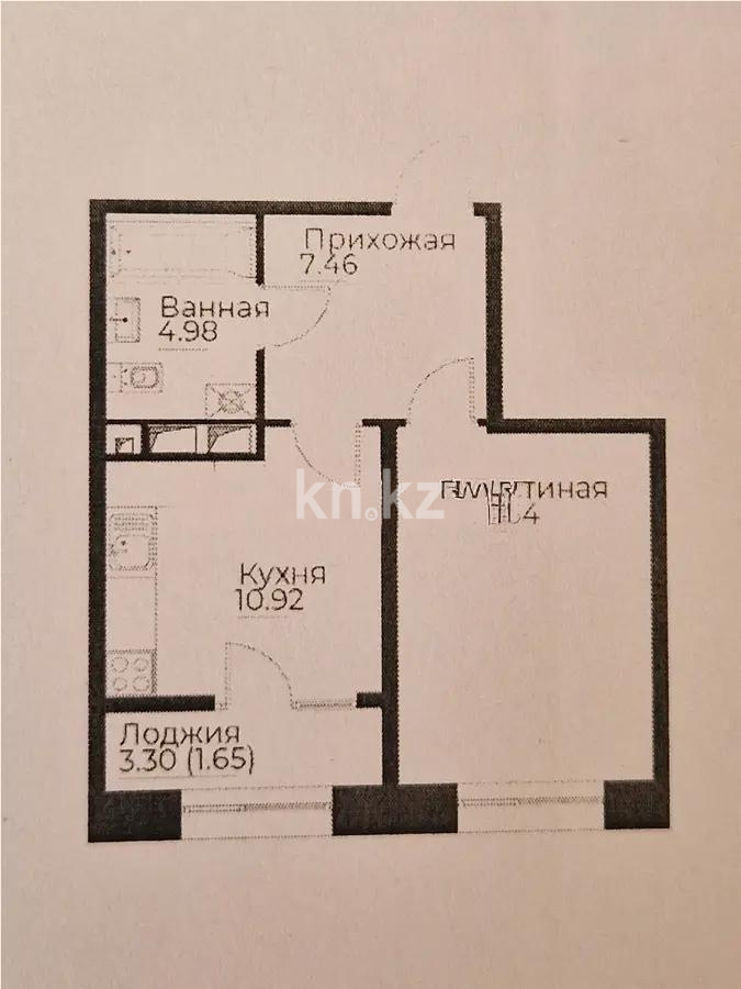 Продажа 1-комнатной квартиры, 40 м², ул. Навои, дом  30а/1 - Продажа  однокомнатных квартир в новостройках Алматы фото 1 из 1