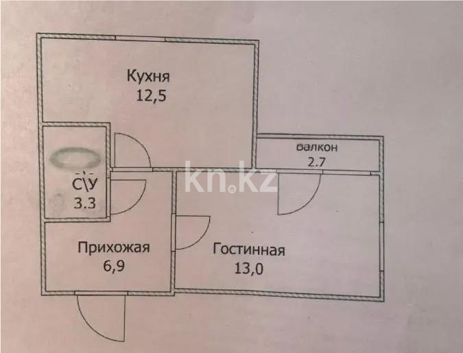 Продажа 1-комнатной квартиры, 38 м² в Астане