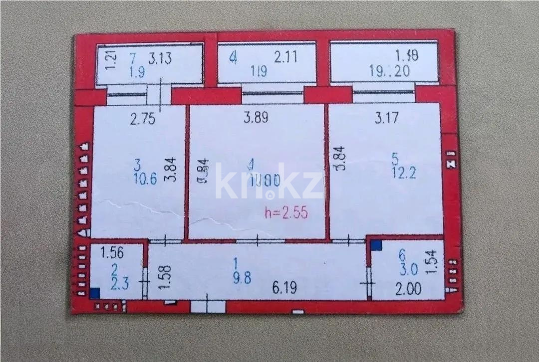 Продажа 2-комнатной квартиры, 54.7 м² - Продажа двухкомнатных квартир от собственников в Астане фото 5 из 5