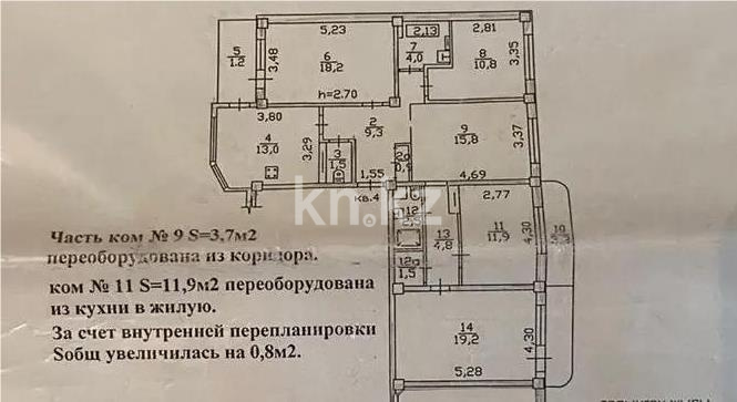 Продажа 5-комнатной квартиры, 117 м² - Продажа пятикомнатных и более квартир в Алматы фото 8 из 8