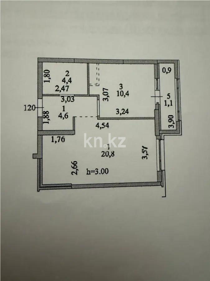 Продажа 1-комнатной квартиры, 42 м² в Астане