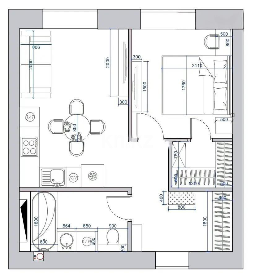 Продажа 2-комнатной квартиры, 39 м² - Продажа  двухкомнатных квартир в Караганде на Юго-Востоке фото 6 из 6