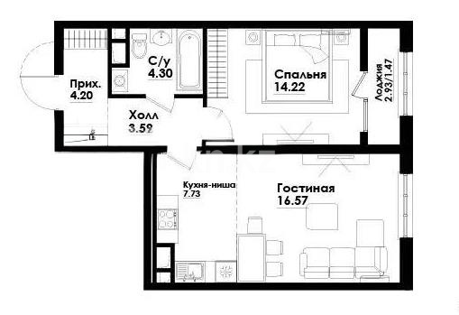 Продажа 2-комнатной квартиры, 52 м² - Продажа квартир в новостройках Алматы с фото - страница 3 фото 3 из 3