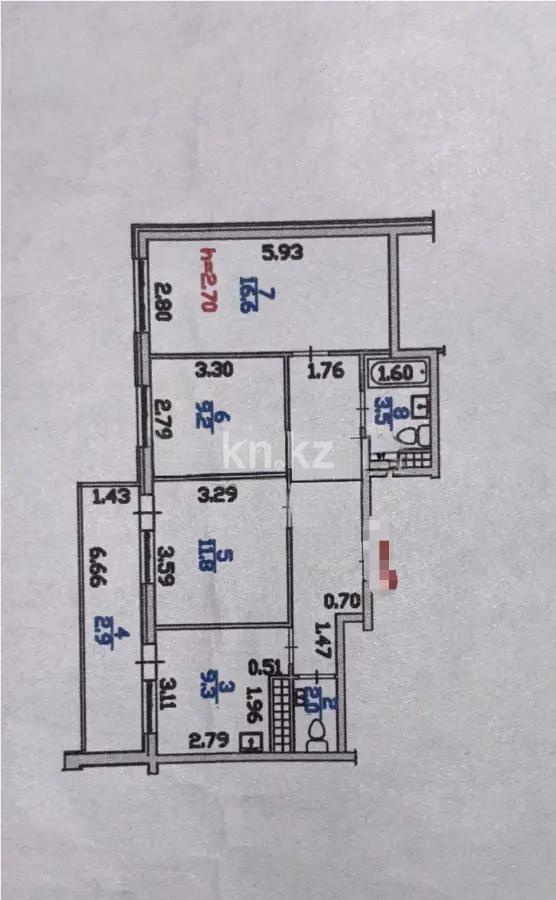 Продажа 3-комнатной квартиры, 70 м², пр. Райымбека, дом  210/7 - Продажа  трехкомнатных квартир в новостройках Алматы фото 4 из 4