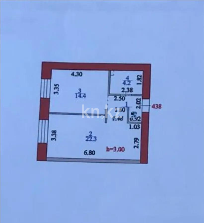 Продажа 1-комнатной квартиры, 45 м², ул. Бухар жырау, дом  27 в Астане