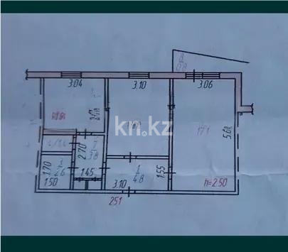 Продажа 2-комнатной квартиры, 51 м², пр. Металлургов, дом  20 в Темиртау - фото 6