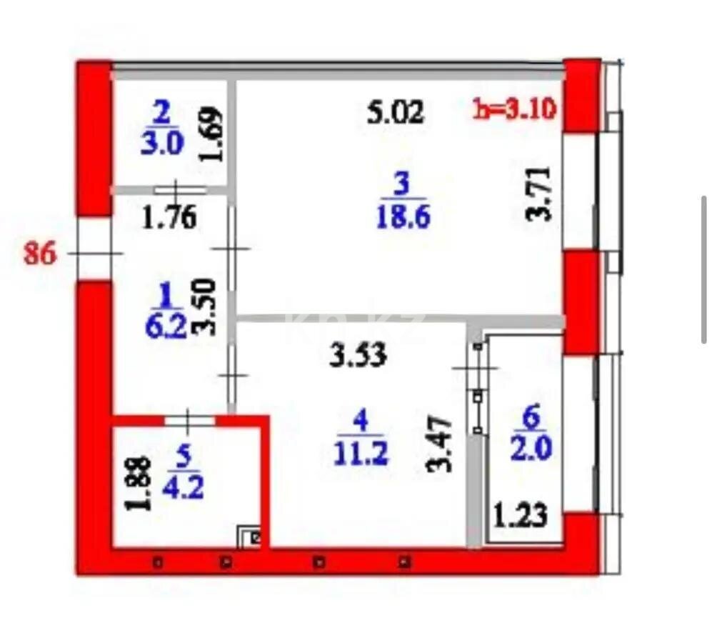 Продажа 1-комнатной квартиры, 45 м² в Астане - фото 3