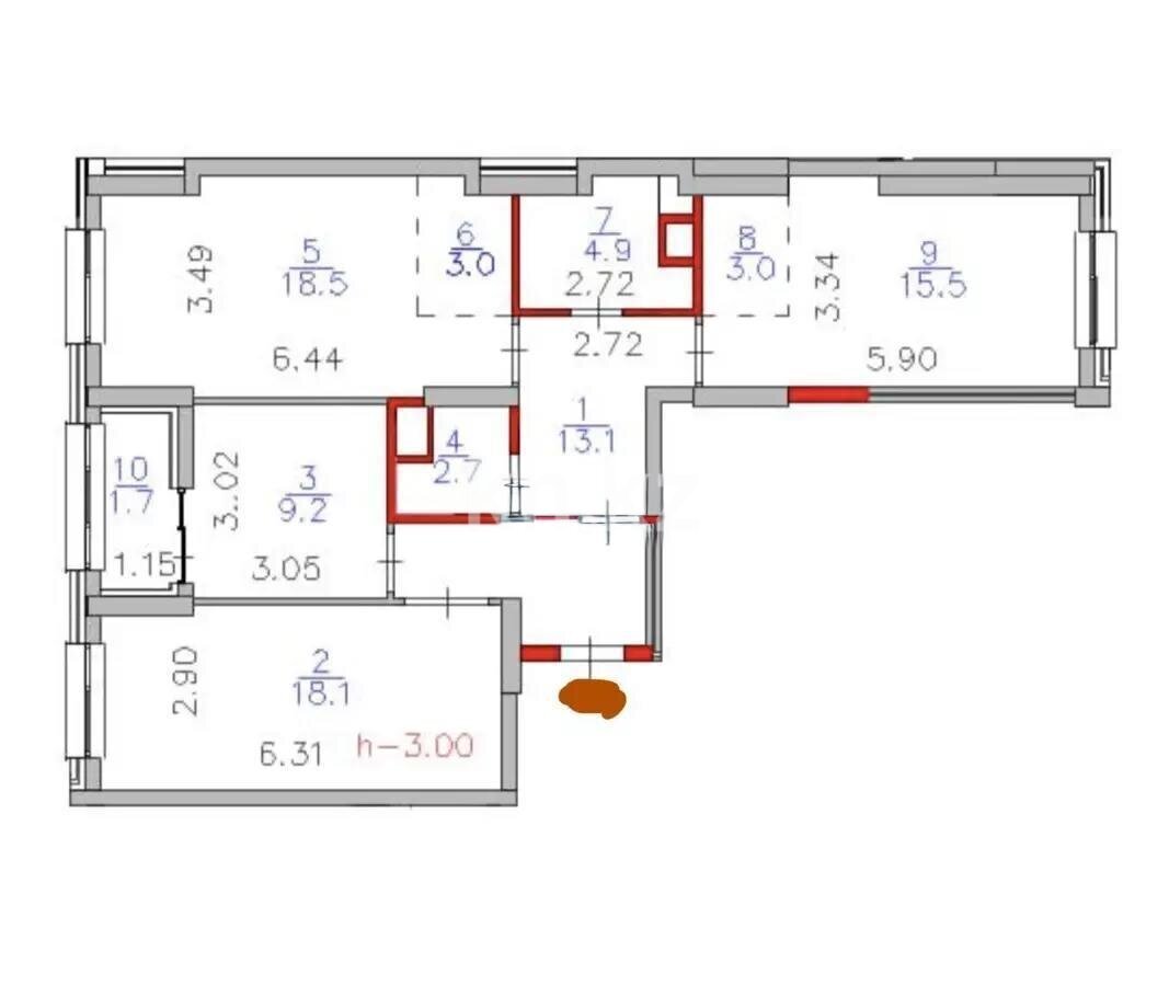 Продажа 3-комнатной квартиры, 89.7 м² в Астане - фото 4