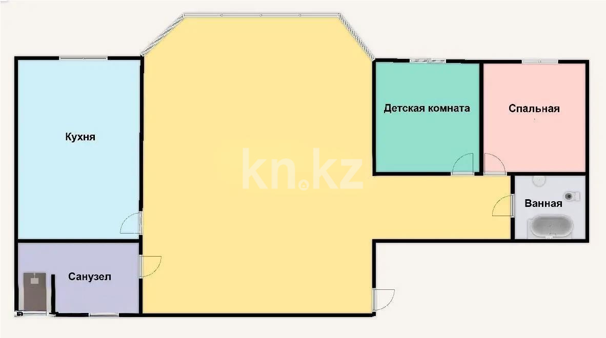 Продажа 3-комнатной квартиры, 119 м² - Продажа  трехкомнатных квартир в новостройках Алматы фото 3 из 3