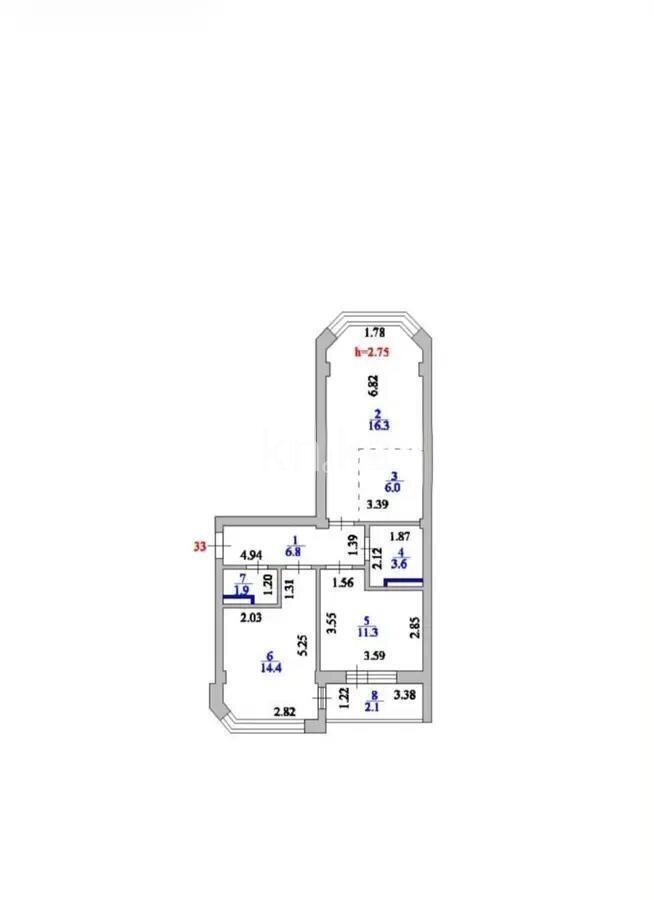 Продажа 3-комнатной квартиры, 62.4 м² в Астане - фото 8