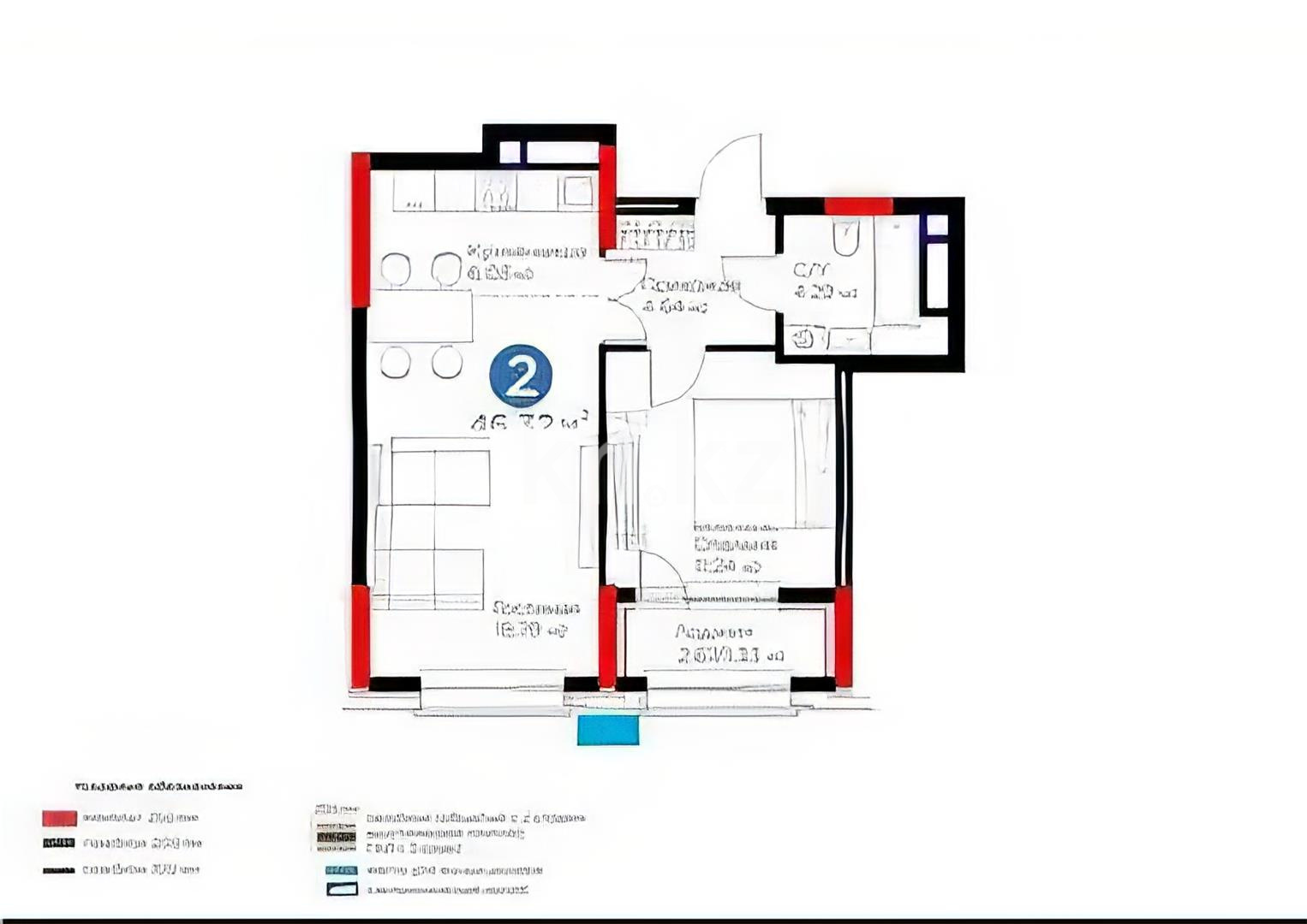 Продажа 2-комнатной квартиры, 46.32 м² - Продажа квартир в Казахстане - страница 17 фото 1 из 1