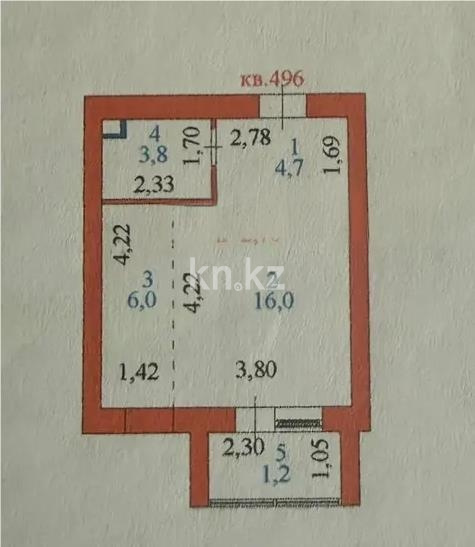 Продажа 1-комнатной квартиры, 33 м² в Астане