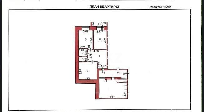 Продажа 2-комнатной квартиры, 57 м², ул. Алиханова, дом  24/6 - Продажа  двухкомнатных квартир в Караганде фото 5 из 5
