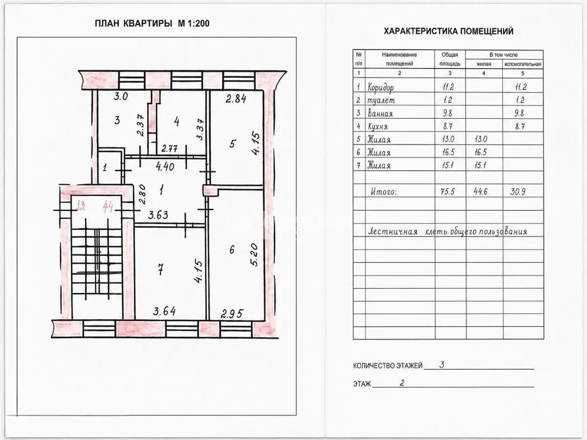 Продажа 3-комнатной квартиры, 75 м² - Продажа трехкомнатных квартир в Городе Караганды фото 5 из 5