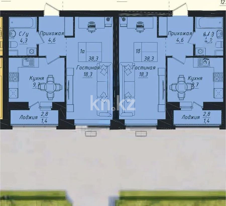 Продажа 1-комнатной квартиры, 38.3 м² - Продажа квартир в Астане с фото - страница 4 фото 1 из 1