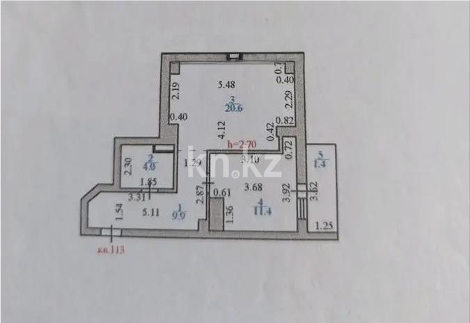 Продажа 2-комнатной квартиры, 47 м² - Продажа квартир в р-не Алматы Астаны фото 5 из 5
