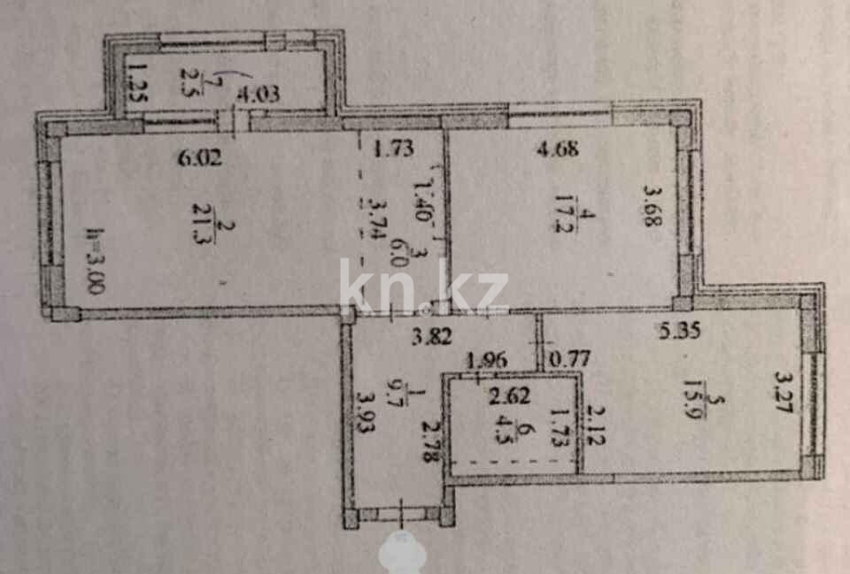 Продажа 3-комнатной квартиры, 77.4 м², ул. Бокейхана, дом  28 - Продажа квартир в Астане фото 16 из 16