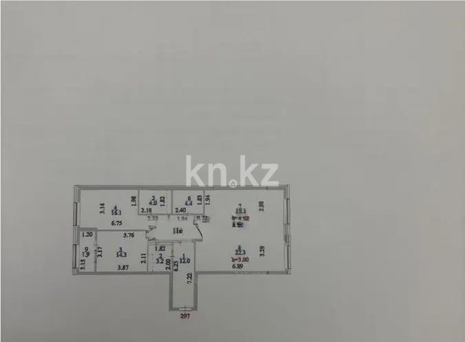Продажа 3-комнатной квартиры, 97.3 м², ул. Бухар жырау, дом  12/2 - Продажа квартир в Астане фото 1 из 1