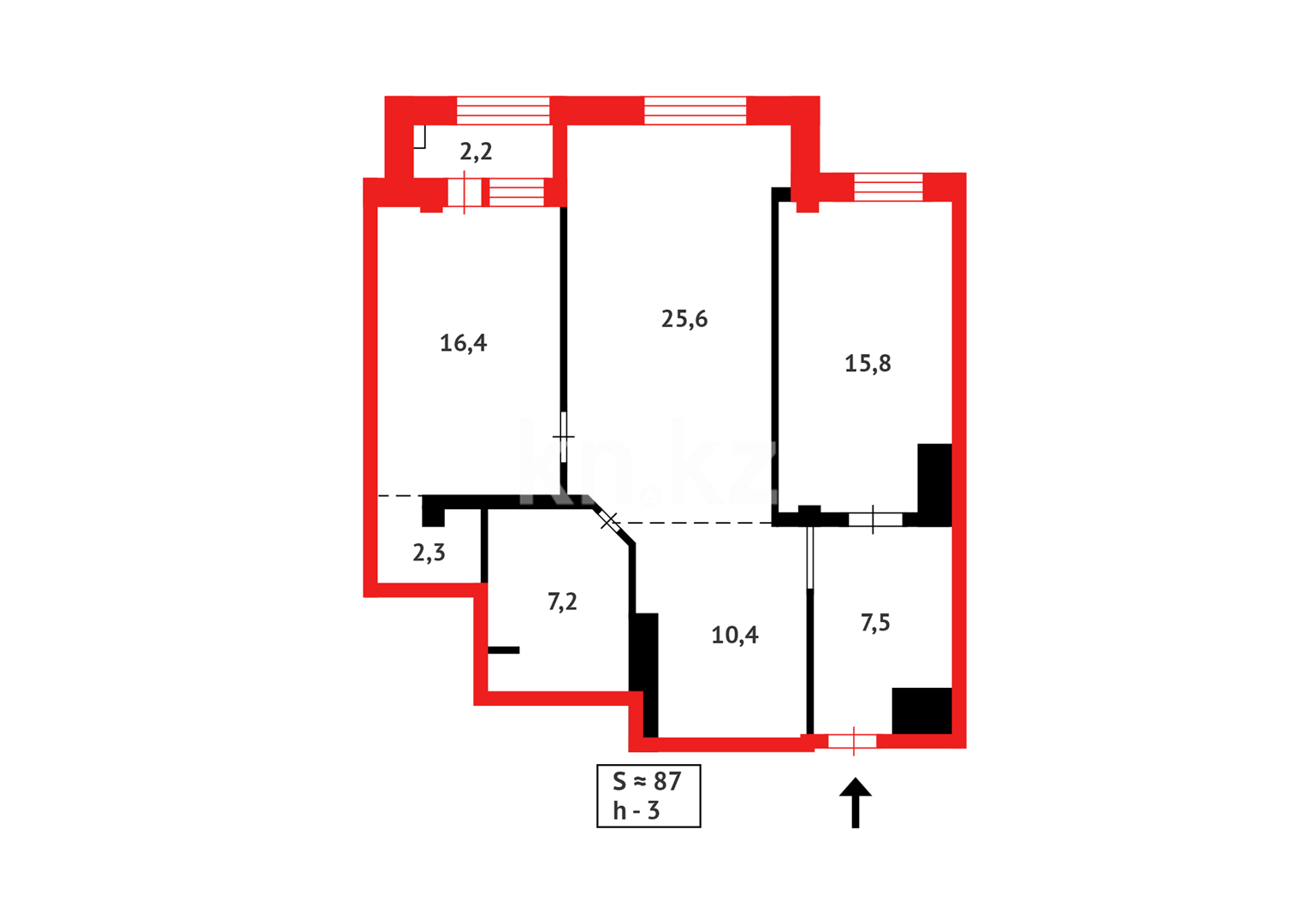Продажа 3-комнатной квартиры, 87.4 м², ул. Керей, Жанибек хандар - Продажа жилой и коммерческой недвижимости в Казахстане фото 26 из 26