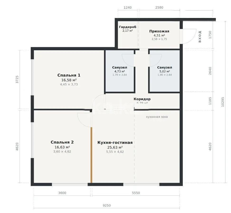 Продажа 3-комнатной квартиры, 84.2 м² в Алматы