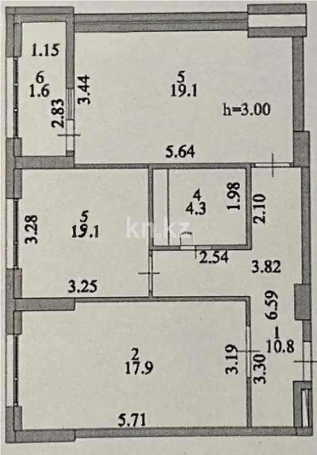 Продажа 2-комнатной квартиры, 64.4 м² в Астане - фото 4