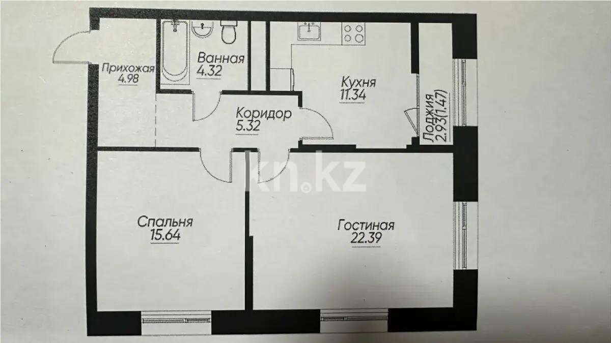 Продажа 2-комнатной квартиры, 64 м² в Алматы