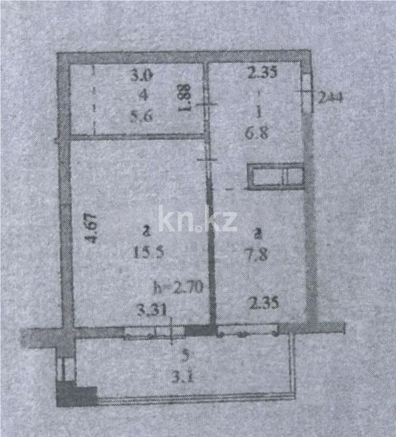 Продажа 1-комнатной квартиры, 38.8 м², ул. А-91, дом  16 - Продажа квартир в Астане фото 1 из 1