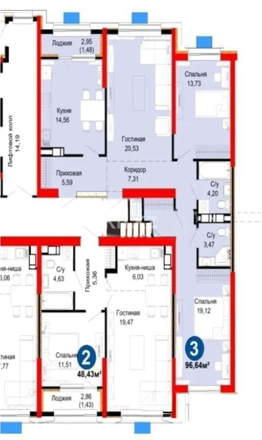 Продажа 3-комнатной квартиры, 96 м² - Продажа квартир в Алматы - страница 16 фото 1 из 1