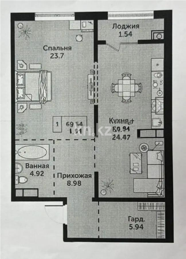Продажа 2-комнатной квартиры, 70 м² - Продажа недвижимости в Казахстане - страница 14 фото 4 из 4