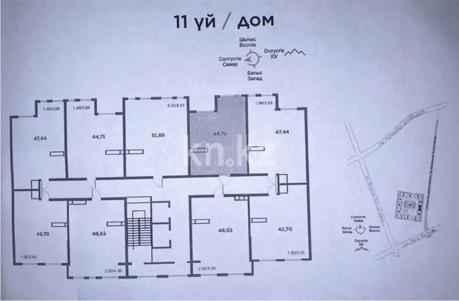 Продажа 2-комнатной квартиры, 45 м², пр. Райымбека, дом  349/1 - Продажа квартир в Казахстане фото 1 из 1