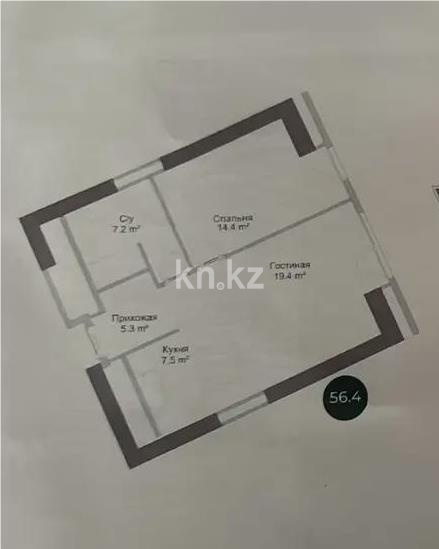 Продажа 2-комнатной квартиры, 57 м², пр. Суюнбая, дом  15в - Продажа  двухкомнатных квартир в новостройках Алматы фото 1 из 1