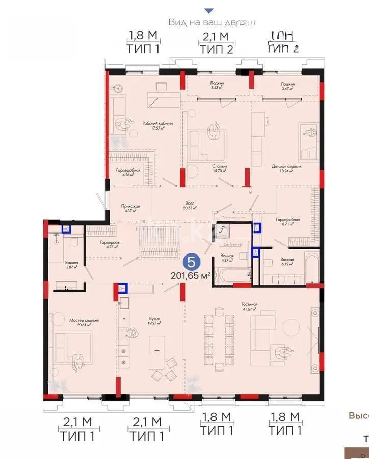 Продажа 5-комнатной квартиры, 202 м² - Продажа недвижимости в Астане - страница 3 фото 1 из 1