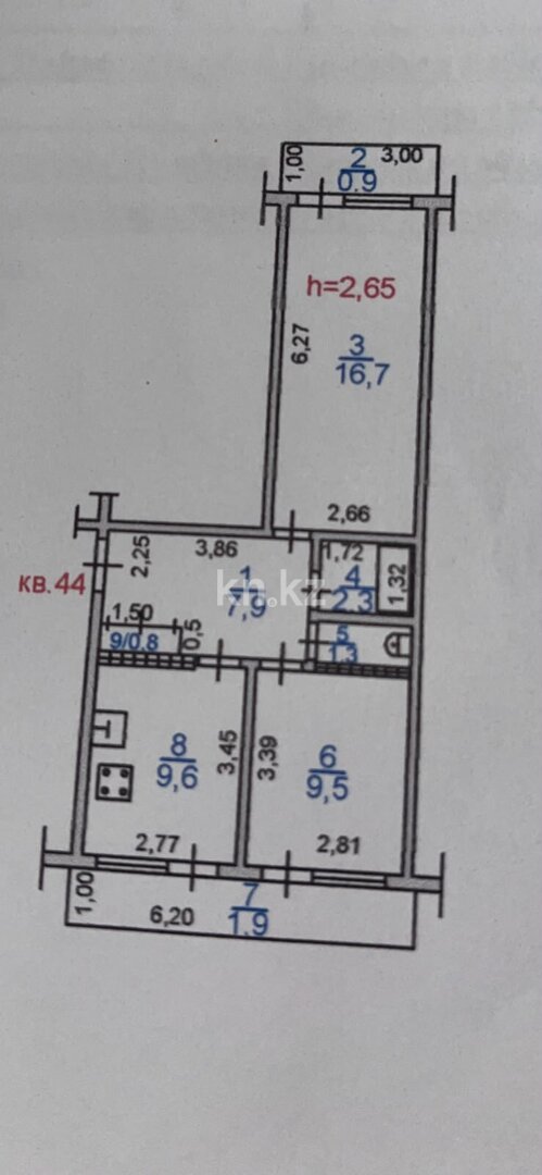 Продажа 2-комнатной квартиры, 52 м² в Алматы