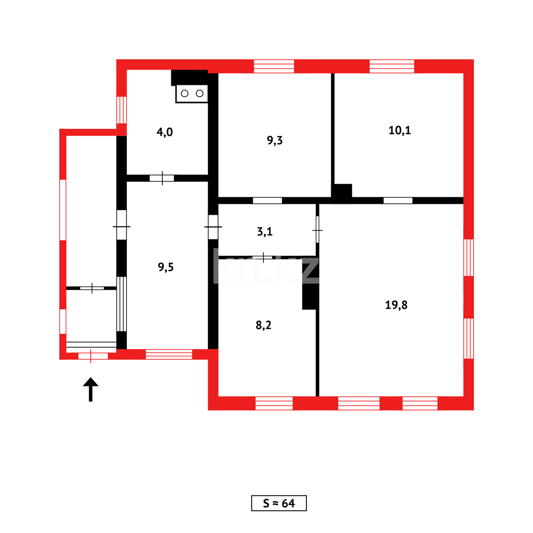 Продажа 4-комнатного дома, 64.1 м², ул. Юных Космонавтов в Темиртау - фото 26