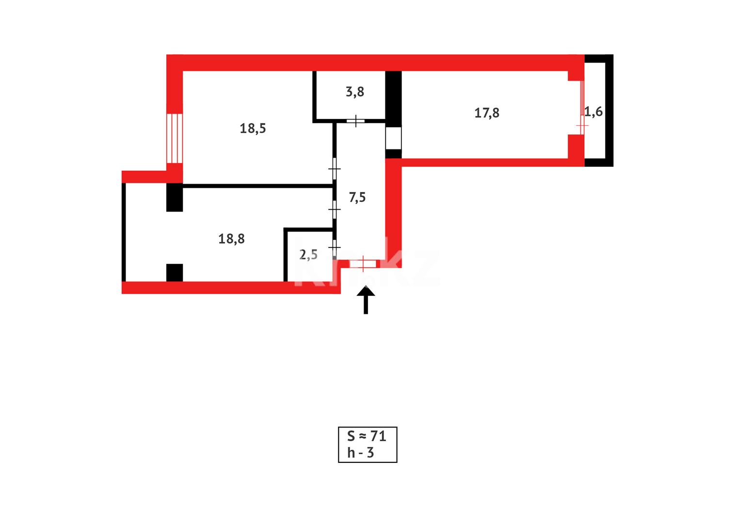 Продажа 2-комнатной квартиры, 70 м² - Продажа двухкомнатных квартир на Юго-Востоке Караганды - страница 5 фото 18 из 18