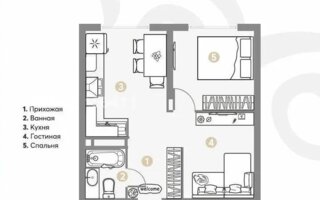 Продажа 1-комнатной квартиры, 45 м²