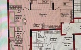 Продажа 3-комнатной квартиры, 95.5 м²