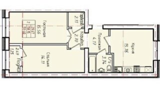 Продажа 2-комнатной квартиры, 60 м²