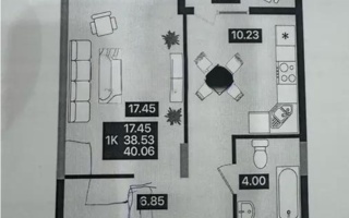 Продажа 1-комнатной квартиры, 40 м²