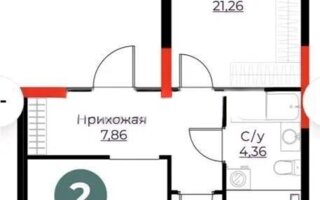 Продажа 2-комнатной квартиры, 64.87 м²